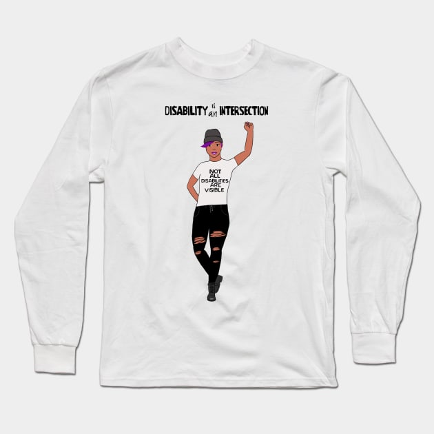 Disability is an Intersection Invisible Disability Long Sleeve T-Shirt by Dissent Clothing